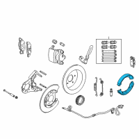Genuine Ford Park Brake Shoes diagram