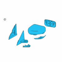 Genuine Mirror Assembly-Door, RH diagram