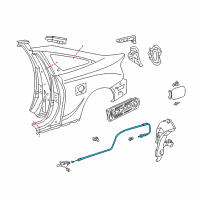 Genuine Toyota Lock Sub-Assy, Fuel Filler Opening Lid diagram