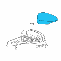 Genuine Toyota Mirror Cover diagram