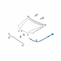 Genuine Ford Hood Release Cable diagram