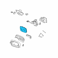 Genuine Mirror, Driver Side (Flat) (Heated) diagram