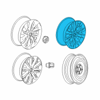 Genuine Buick Wheel Rim,Front & Rear *Aluminum Polishe diagram