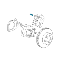 Genuine Ford Brake Caliper Bolt diagram