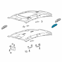 Genuine Ford Reading Lamp Assembly diagram