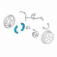 Genuine Toyota Brake Shoes diagram