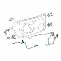 Genuine Chevrolet Corvette Front Side Door Latch Assembly (Lh) diagram