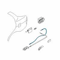 Genuine Toyota Fuel Door Release Cable diagram