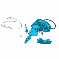 Genuine Toyota Outside Rear Mirror Assembly diagram
