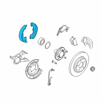 Genuine Ford Park Brake Shoes diagram