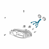 Genuine Toyota Headlight Wiring Harness diagram