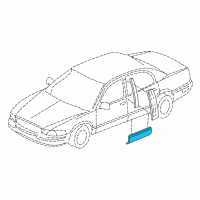 Genuine Buick Molding Kit,Rear Side Door Center - RH *Paint To Mat diagram