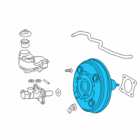 Genuine Toyota Camry Booster Assembly diagram