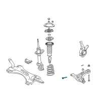 Genuine Toyota Lower Control Arm Front Bolt diagram