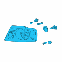 Genuine Ford Headlamp Assembly diagram