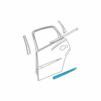 Genuine Buick Molding Asm,Rear Side Door Center (LH) diagram