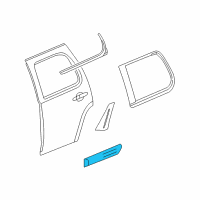 Genuine Chevrolet Molding Kit-Rear Side Door *Primed diagram