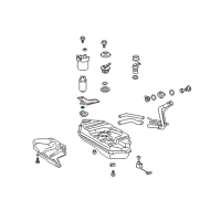 Genuine Toyota Fuel Filter Clips diagram