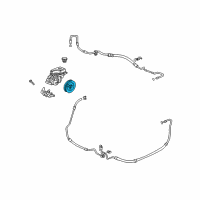 Genuine Ford Power Steering Pump Pulley diagram