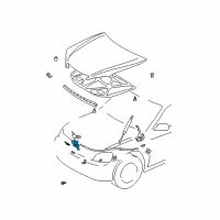 Genuine Toyota Camry Latch Assembly diagram