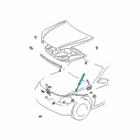 Genuine Toyota Camry Support Cylinder diagram