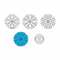 Genuine Toyota Wheel Cover diagram