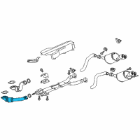Genuine Chevrolet Corvette 3Way Catalytic Convertor Assembly (W/Exhaust Pipe) diagram