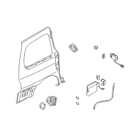 Genuine Toyota Fuel Door Hinge diagram