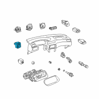 Genuine Toyota Mirror Switch diagram