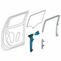 OEM 2019 GMC Sierra 1500 Window Regulator Diagram - 84903308