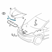 Genuine Toyota Seal, Hood To Radiator Support diagram