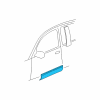 Genuine Buick Molding Kit,Front Side Door Center - LH diagram