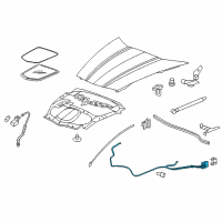 Genuine Chevrolet Corvette Cable Asm-Hood Primary Latch Release diagram