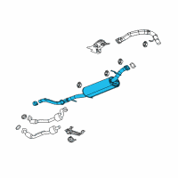 OEM 2009 Hummer H3 Muffler Asm-Exhaust (W/ Exhaust Pipe) Diagram - 94710249