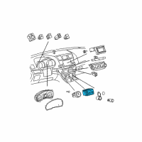Genuine Toyota Seat Heat Switch diagram
