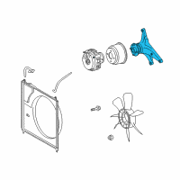 Genuine Toyota Cooling Fan Bracket diagram