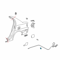 Genuine Toyota Fuel Door Spring diagram