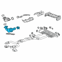 Genuine Chevrolet Camaro Warm Up 3Way Catalytic Convertor Assembly (W/ Exhaust Pip diagram