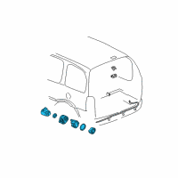 Genuine Chevrolet Sensor Kit,Rear Object diagram