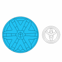 Genuine Toyota Sienna Wheel Cover diagram