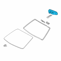 Genuine Toyota Inner Rear View Mirror Assembly diagram