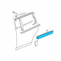 Genuine GMC Molding Kit-Rear Side Door Lower *Service Primer diagram