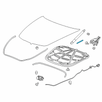 Genuine Cadillac Plug-Hood Inner Panel Hole diagram