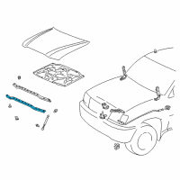 Genuine Toyota Seal, Headlamp Cover To Hood diagram