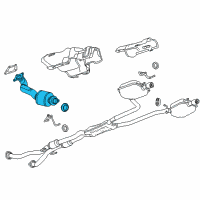 Genuine Cadillac 3-Way Catalytic Convertor (W/ Exhaust Rear Manifold Pipe) diagram