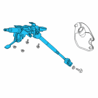 Genuine Column Assembly, Steering (Driver Side) diagram