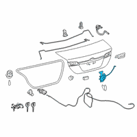 Genuine Toyota Camry Lock Assembly diagram