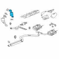Genuine Buick 3-Way Catalytic Convertor (W/ Exhaust Rear Manifold Pipe) diagram