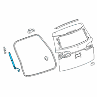 Genuine Cadillac LIFTGATE POWER Assisted ACTUATOR ASSEMBLY diagram