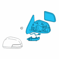 Genuine Toyota Outside Rear View Driver Side Mirror Assembly diagram